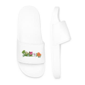 Flowers Garden Magic - Men’s Pool Sliders - white - Front