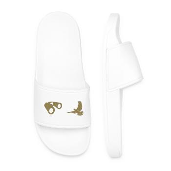 Silhouette minimaliste d’observation des oiseaux - Claquettes Homme - blanc - Devant