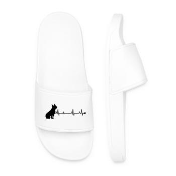 Chien - Claquettes Homme - blanc - Devant