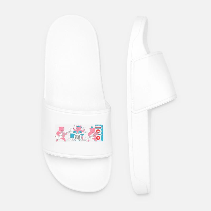 Rawk Pigs Drum Band - Ciabatte per il mare da uomo - bianco