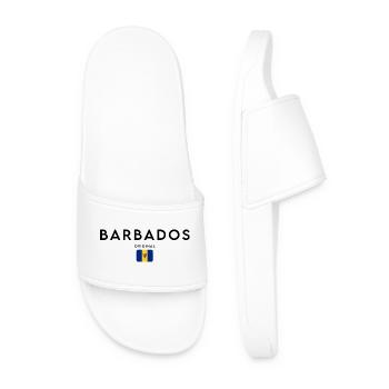 Barbadian pride, minimalist sleek design - Men’s Pool Sliders - white - Front