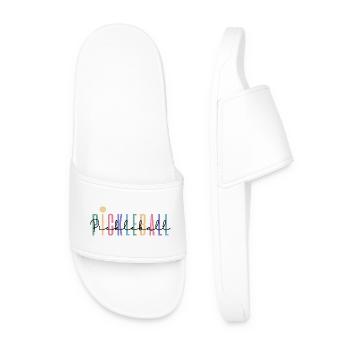 Joueur de pickleball arc-en-ciel pastel - Claquettes Homme - blanc - Devant