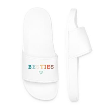 Besties Best Friends Best Girlfriends - Men’s Pool Sliders - white - Front