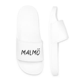 Malmö Suède Style Grunge Pinceau Noir - Claquettes Homme - blanc - Devant
