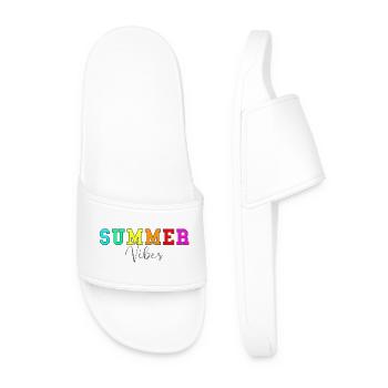 Summer Vibes - Men’s Pool Sliders - white - Front