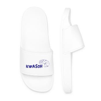 KWASOH Croissant Logo Print - Men’s Pool Sliders - white - Front