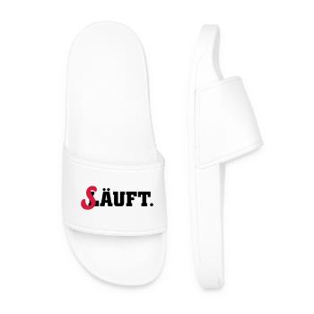 läuft säuft - Männer Badelatschen - Weiß - Vorne