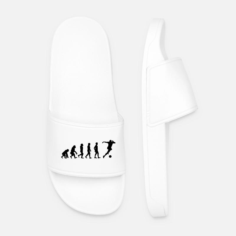 Fussballer Evolution - Männer Badelatschen - Weiß
