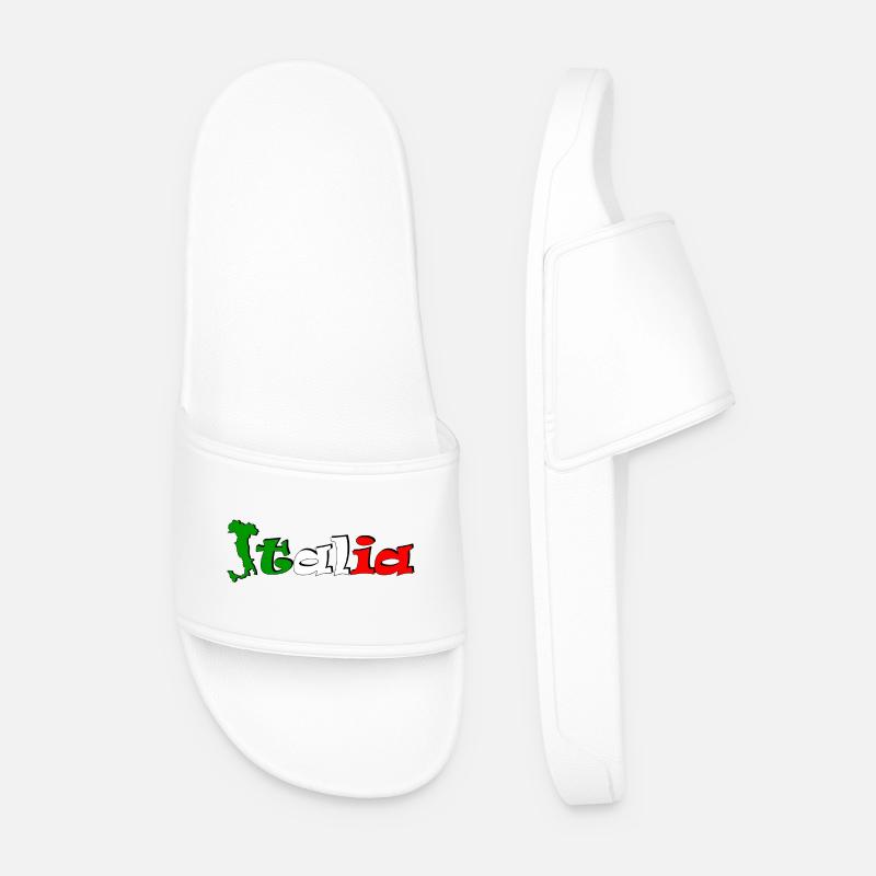 T-shirt logo Italia - Männer Badelatschen - Weiß