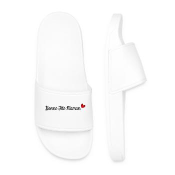 BONNE FÊTE MAMAN. MAMAN. FÊTE DES MÈRES. JE T'AIME - Claquettes Homme - blanc - Devant