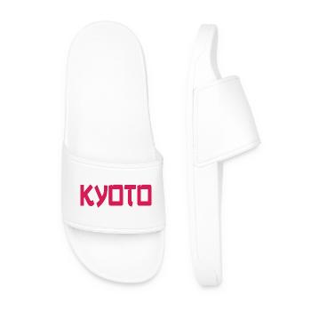 Motif artistique de Kyoto - Claquettes Homme - blanc - Devant