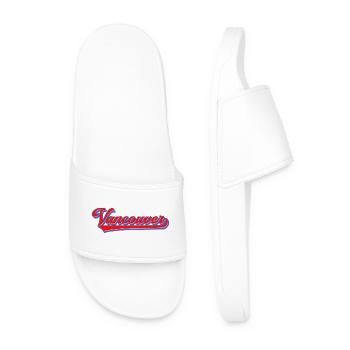 Vancouver Lettering Retro Style - Men’s Pool Sliders - white - Front