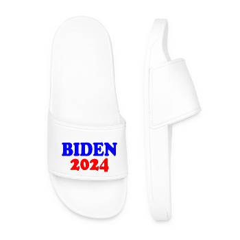 Biden 2024 - Männer Badelatschen - Weiß - Vorne