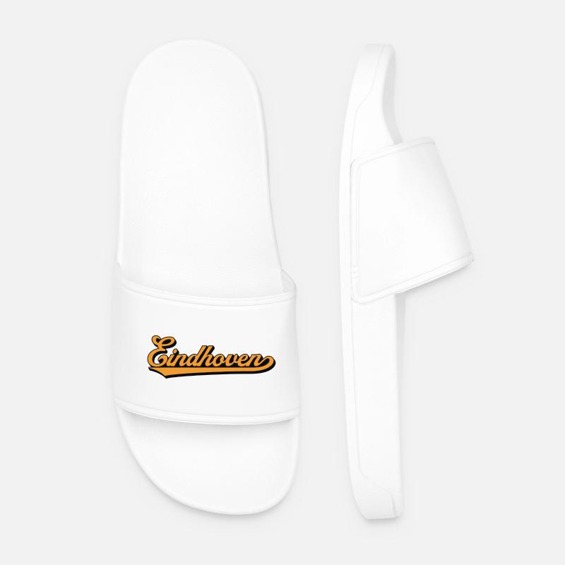 Eindhoven Retro Script - Männer Badelatschen - Weiß
