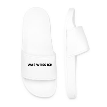 Was weiss ich - Männer Badelatschen - Weiß - Vorne