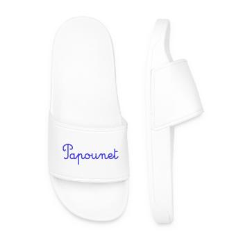 PAPOUNET. PAPA. FÊTE DES PÈRES. BONNE FÊTE PAPA - Claquettes Homme - blanc - Devant