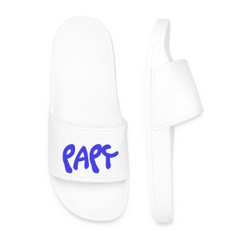 PAPY. FÊTE DES PÈRES. BONNE FÊTE PAPY. JE T'AIME. - Claquettes Homme - blanc - Devant