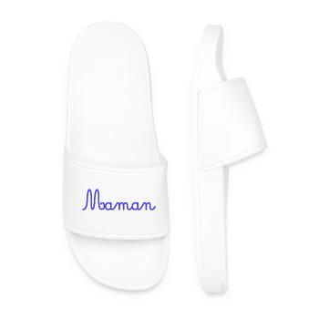 MAMAN. FÊTE DES MÈRES. BONNE FÊTE MAMAN. COEUR - Claquettes Homme - blanc - Devant