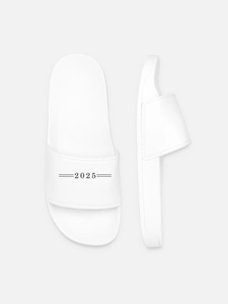 2025 Line - Men’s Pool Sliders - white