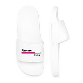 Maman loading... Please Wait - Future Mère - Claquettes Homme - blanc - Devant