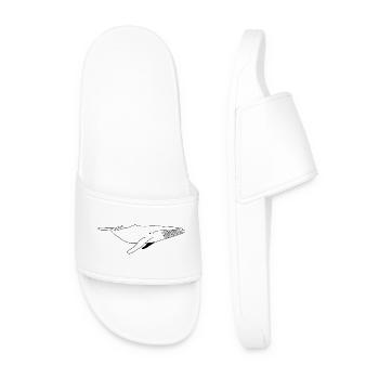 Baleine - noir blanc graphique - Claquettes Homme - blanc - Devant