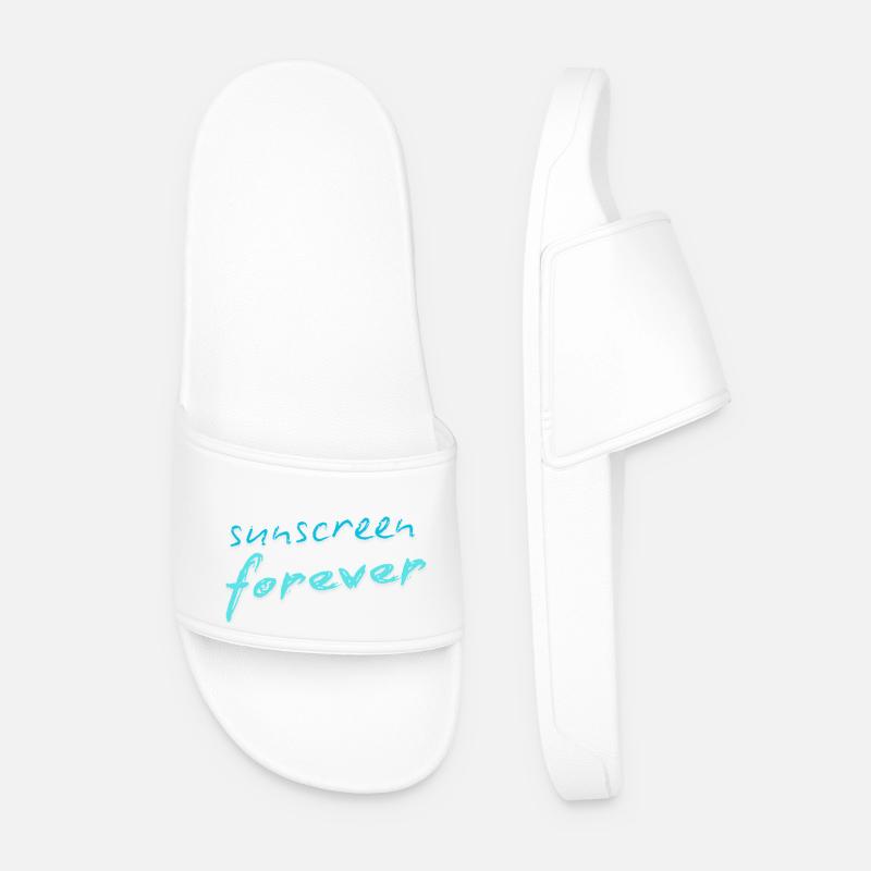 Sunscreen forever - Männer Badelatschen - Weiß