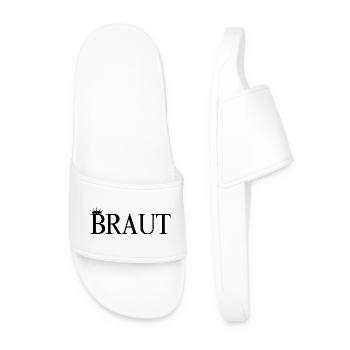 Team Braut! Personalisierbar - Männer Badelatschen - Weiß - Vorne