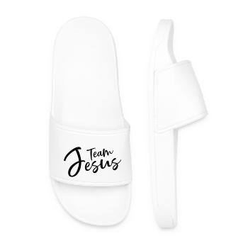 Team Jesus - Men’s Pool Sliders - white - Front