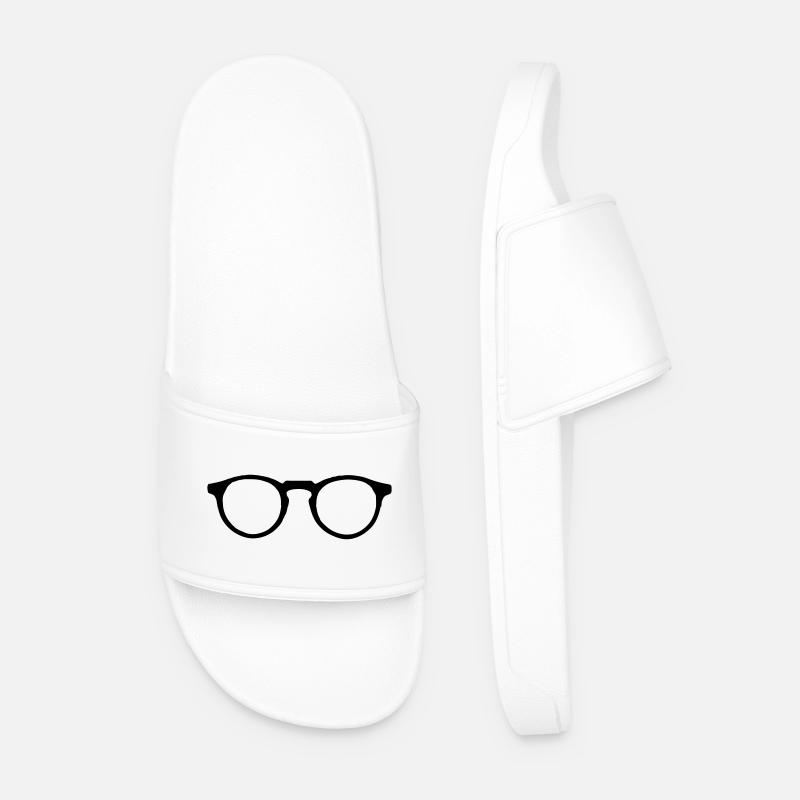 Brille - Männer Badelatschen - Weiß