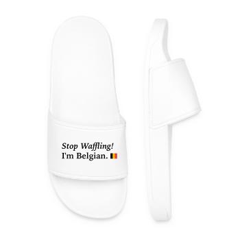 arrête de tergiverser, je suis belge - Claquettes Homme - blanc - Devant