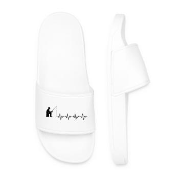 Pêche à l’hameçon pêcheur Pêcheur ECG Battement de cœur - Claquettes Homme - blanc - Devant