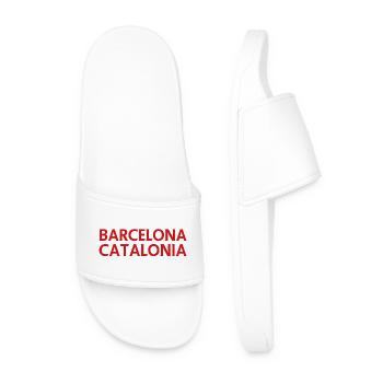 Barcelona – Catalonia Lyric Design - Men’s Pool Sliders - white - Front