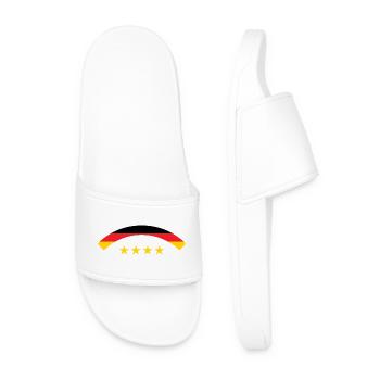 Deutsche Flagge – Deutschland - Männer Badelatschen - Weiß - Vorne
