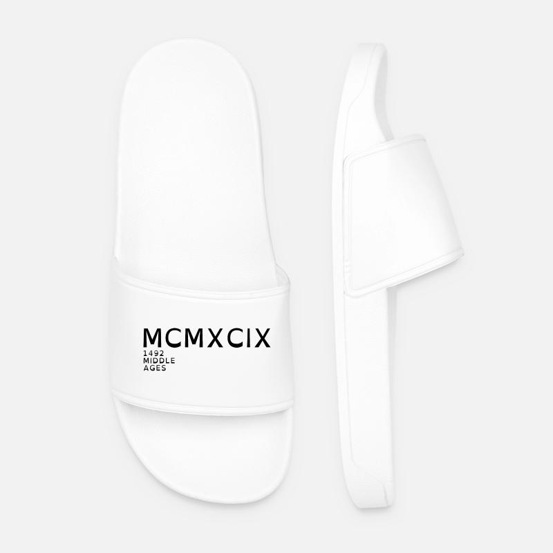 1999_LINE_black - Männer Badelatschen - Weiß