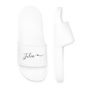 Julia Prénom Décoratif - Claquettes Homme - blanc - Devant