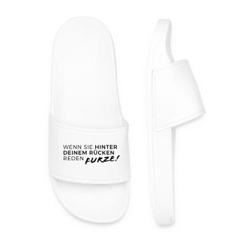 When they talk behind your back... Farts! - Men’s Pool Sliders - white - Front