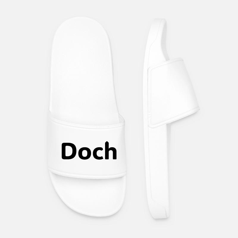 Doch – Deutscher Statement Spruch - Men’s Pool Sliders - white