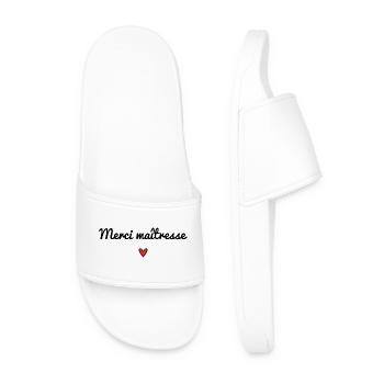 MERCI. MAÎTRESSE. MAÎTRE. MERCI MAÎTRESSE. CADEAU. - Claquettes Homme - blanc - Devant