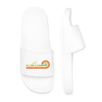 Retro Curler Sliding Curling Winter Sport - Claquettes Homme - blanc - Devant