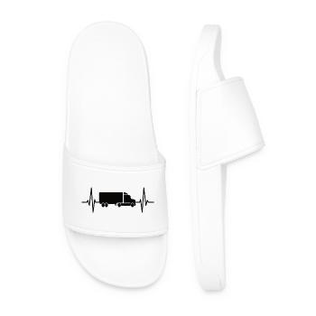 Battement de cœur de camion Chauffeur camion - Claquettes Homme - blanc - Devant