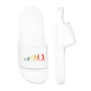 Golf Golfer Evolution für Männer und Jungen Retro - Männer Badelatschen - Weiß - Vorne