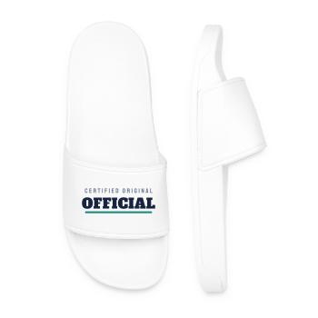 Official College Lettering - Team Official - Men’s Pool Sliders - white - Front