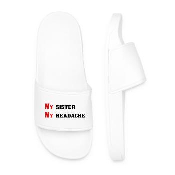 My sister nice quote - Men’s Pool Sliders - white - Front