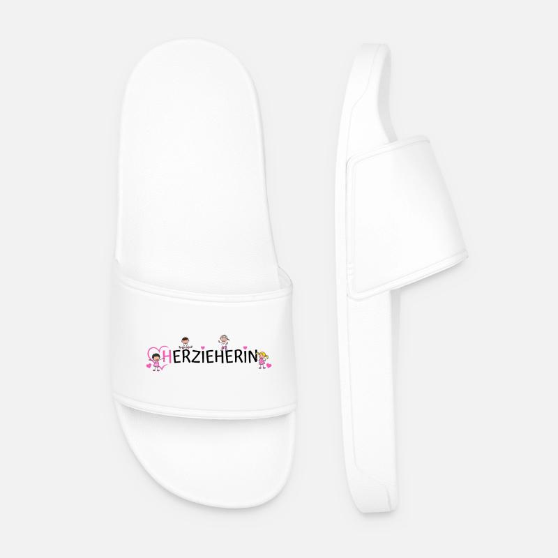 Educator Heart Educator - Men’s Pool Sliders - white