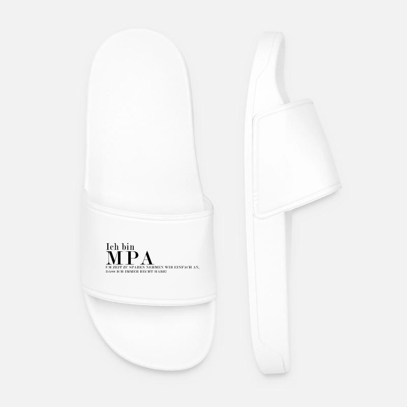 MPA Ich Habe Immer Recht Design - Männer Badelatschen - Weiß