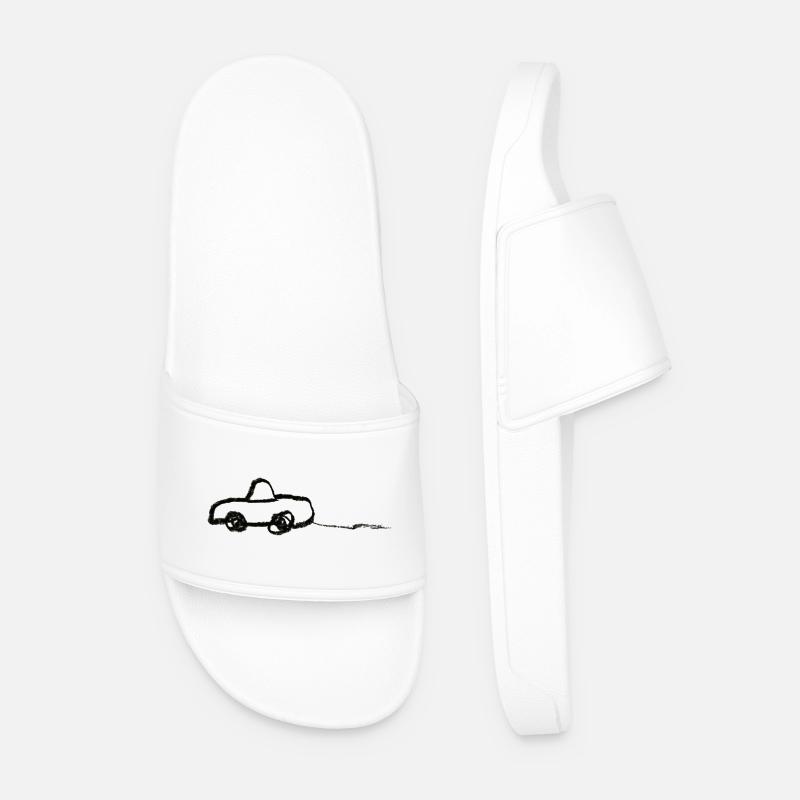 Auto - Männer Badelatschen - Weiß
