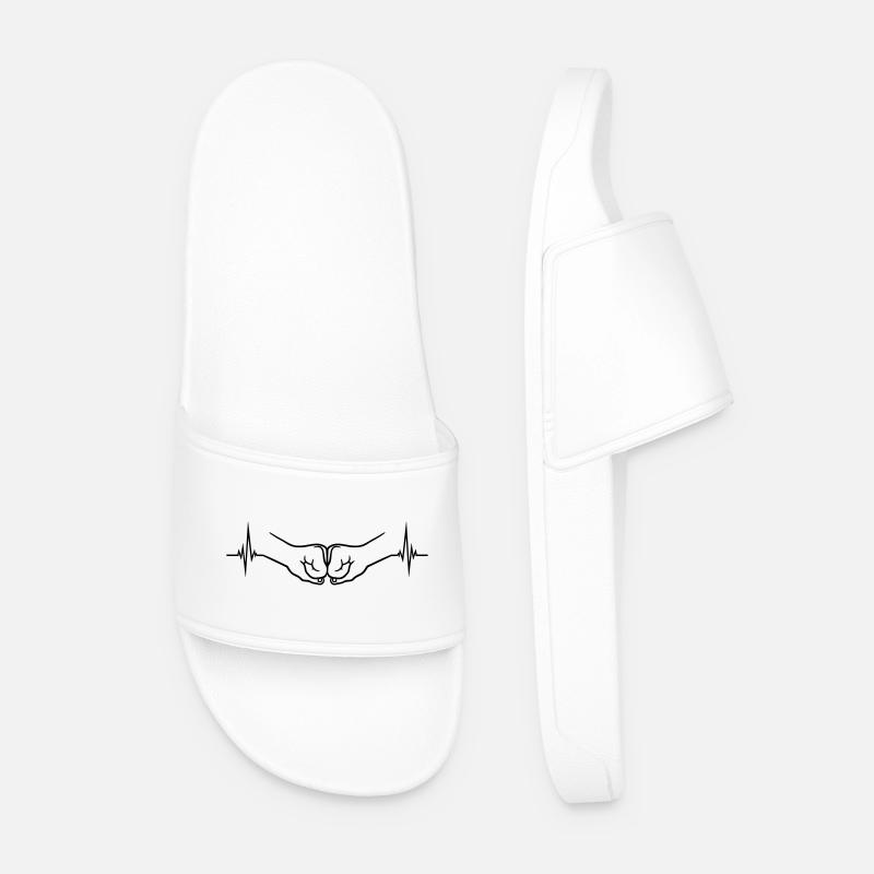 Fist Pump Pulse - Men’s Pool Sliders - white