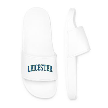 Leicester Varsity Wordmark - Men’s Pool Sliders - white - Front