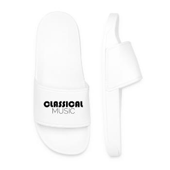 classical music symbol classical music music icon - Men’s Pool Sliders - white - Front