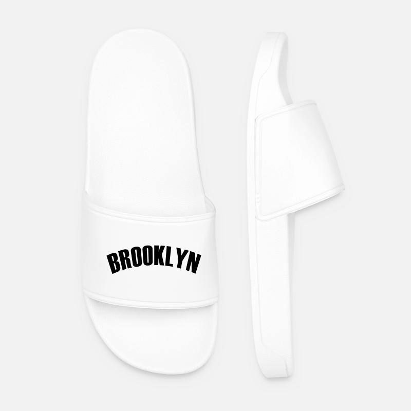 brooklyn shirt - Männer Badelatschen - Weiß